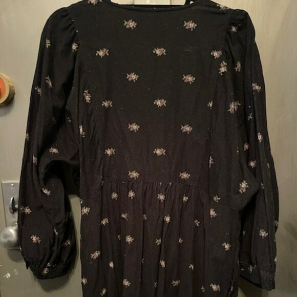 Corduroy Quilted-Bib Mini Dress in Blurred Ikat - Picture 13 of 16